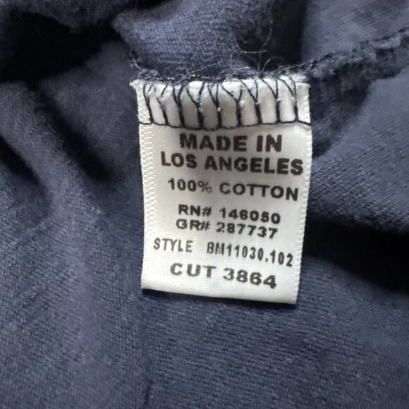 Buck Mason T-Shirt Short Sleeve Navy Blue 100% Cotton Mens Size Medium - Picture 4 of 5